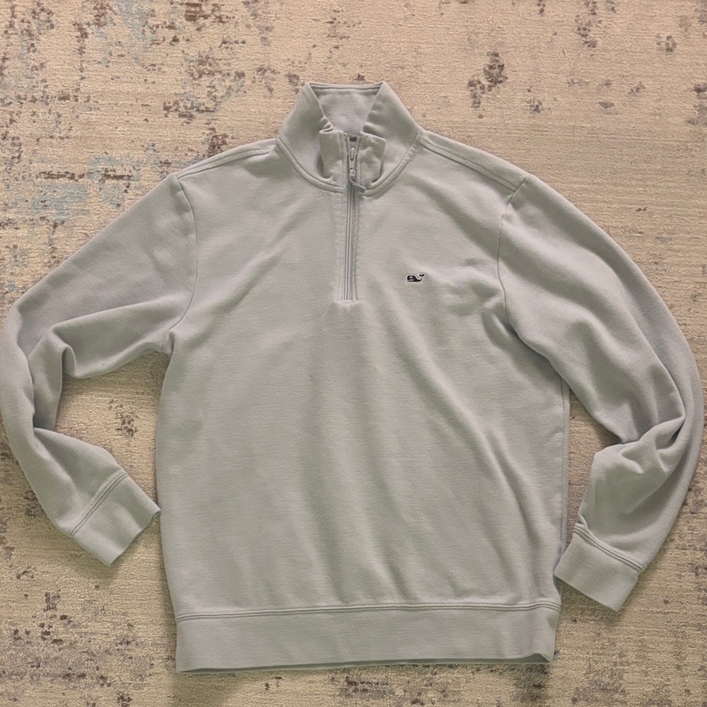 Vineyard Vines Women’s Light Gray Zip-Up Sweater Small